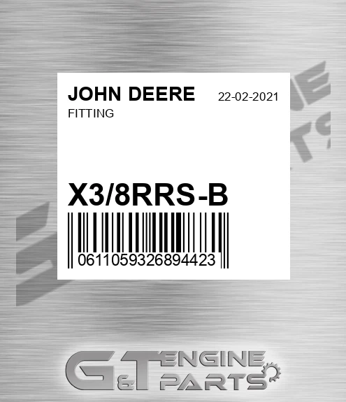 X3/8RRS-B Fitting for JOHN DEERE