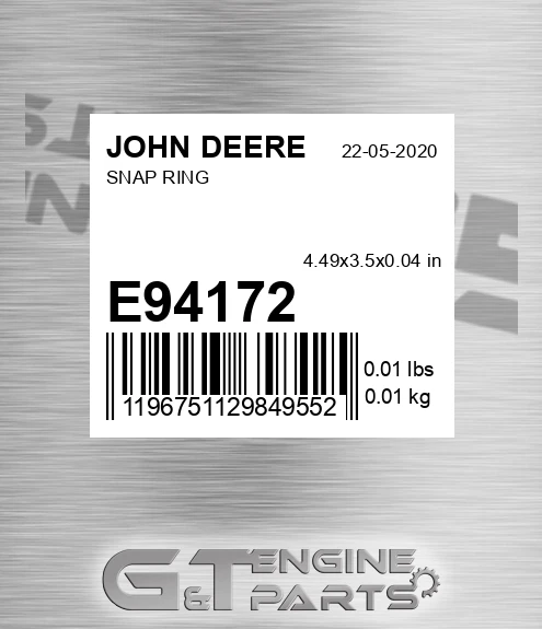 E94172 Snap Ring for JOHN DEERE