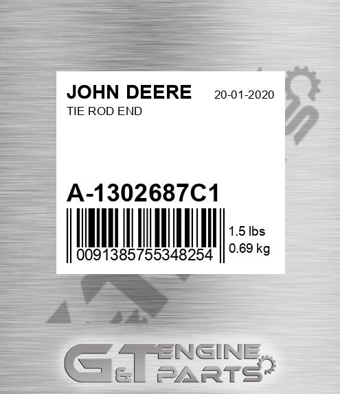 A-1302687C1 Tie Rod End for JOHN DEERE