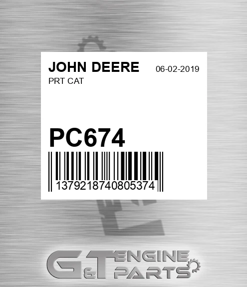 PC674 JOHN DEERE Prt Cat