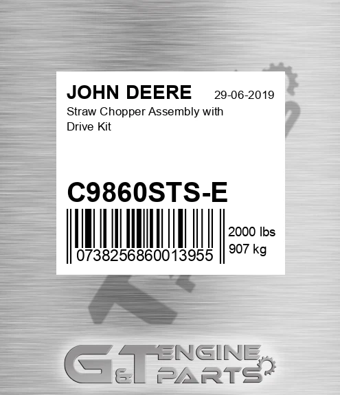 C9860STS-E Straw Chopper Assembly With Drive Kit for JOHN DEERE