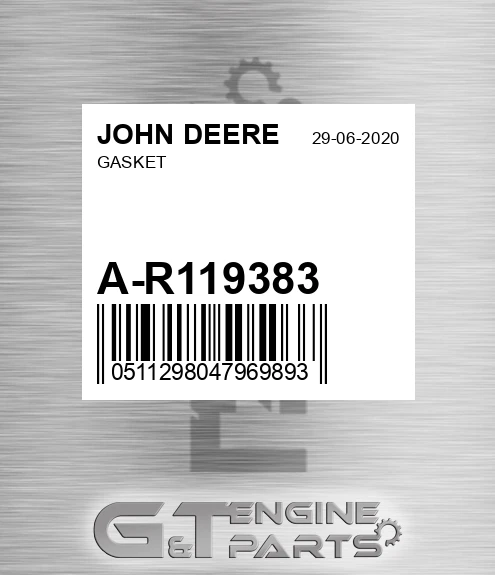 A-R119383 Gasket for JOHN DEERE