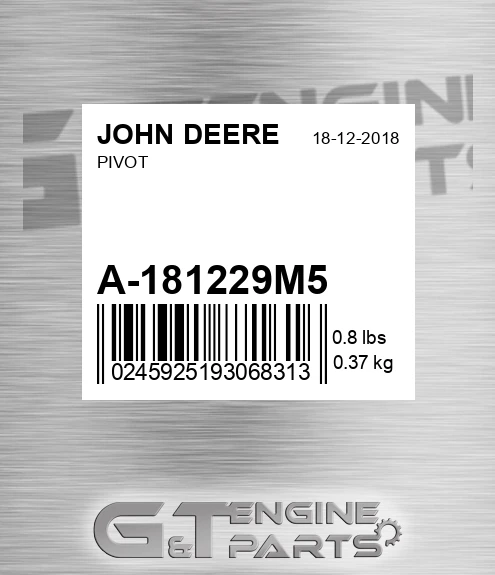 A-181229M5 Pivot for JOHN DEERE