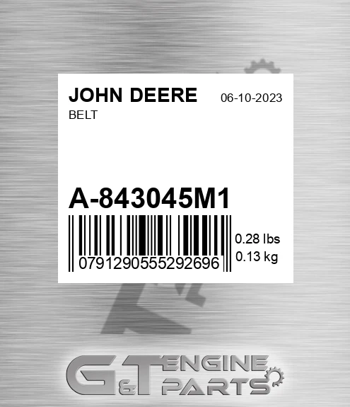 A-843045M1 Belt for JOHN DEERE