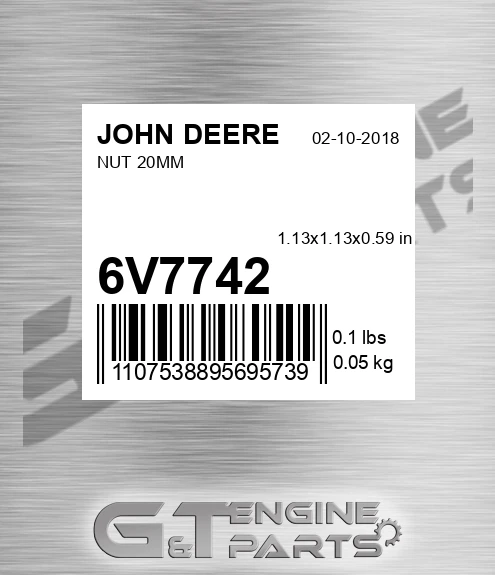 6V7742 Nut 20mm