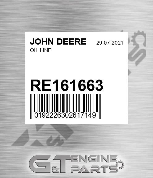 RE161663 JOHN DEERE Oil Line
