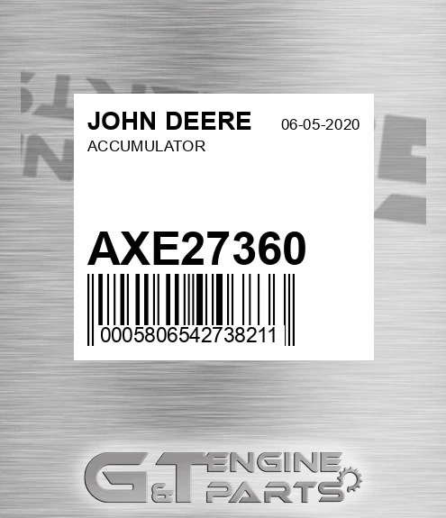 AXE27360 JOHN DEERE Accumulator
