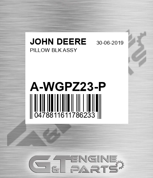 A-WGPZ23-P Pillow Blk Assy for JOHN DEERE