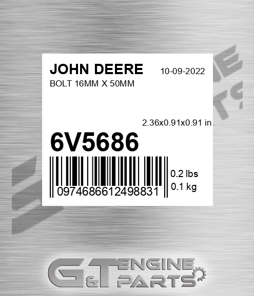 6V5686 Bolt 16mm X 50mm
