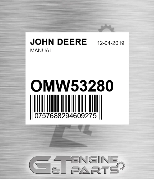 OMW53280 Manual for JOHN DEERE