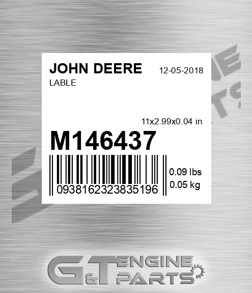 M146437 Lable