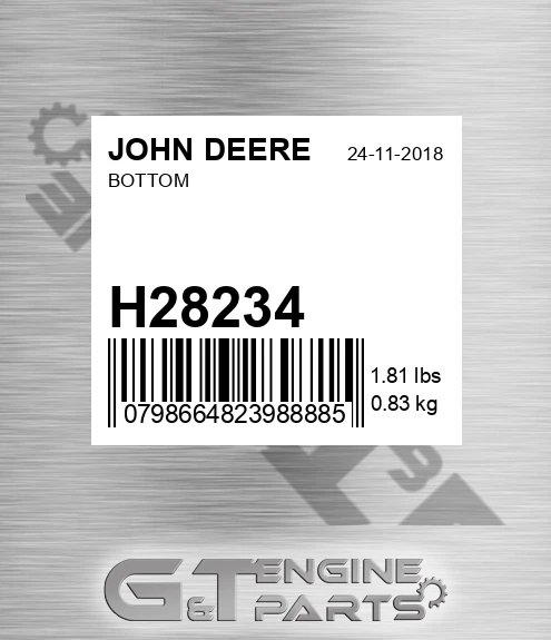 H28234 Bottom for JOHN DEERE