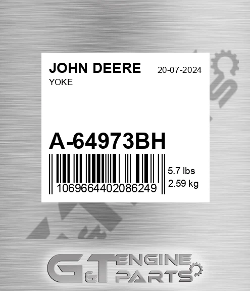 A-64973BH Yoke for JOHN DEERE