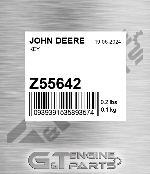 Z55642 Key for JOHN DEERE
