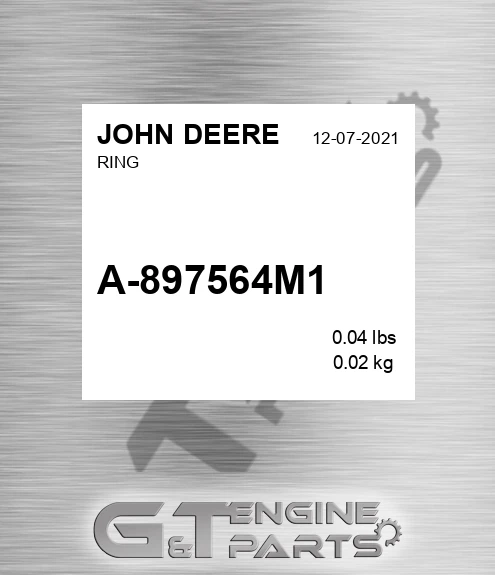 A-897564M1 Ring for JOHN DEERE