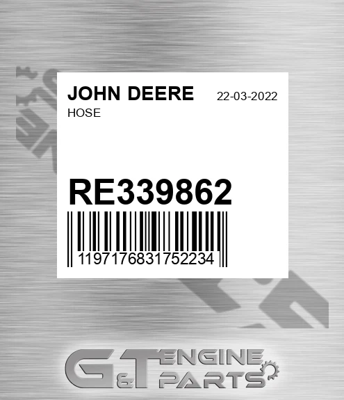 RE339862 Hose for JOHN DEERE