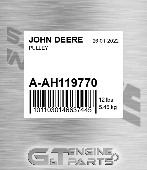 A-AH119770 Pulley for JOHN DEERE
