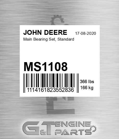 MS1108 Main Bearing Set, Standard