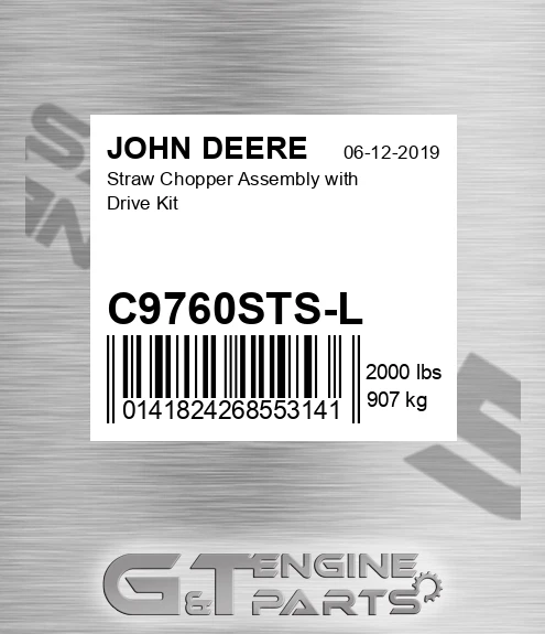 C9760STS-L Straw Chopper Assembly With Drive Kit for JOHN DEERE