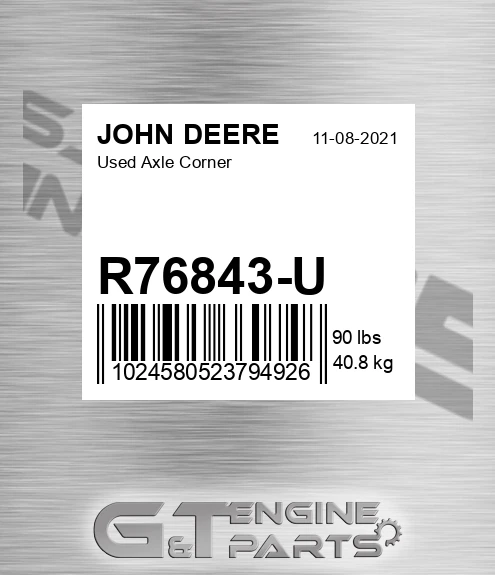R76843-U Used Axle Corner for JOHN DEERE