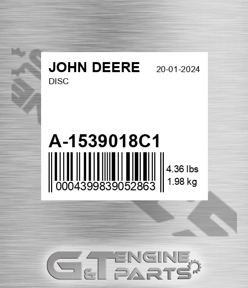 A-1539018C1 Disc for JOHN DEERE