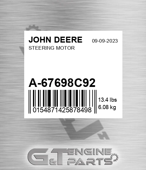 A-67698C92 Steering Motor for JOHN DEERE