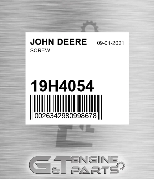 19H4054 JOHN DEERE Screw