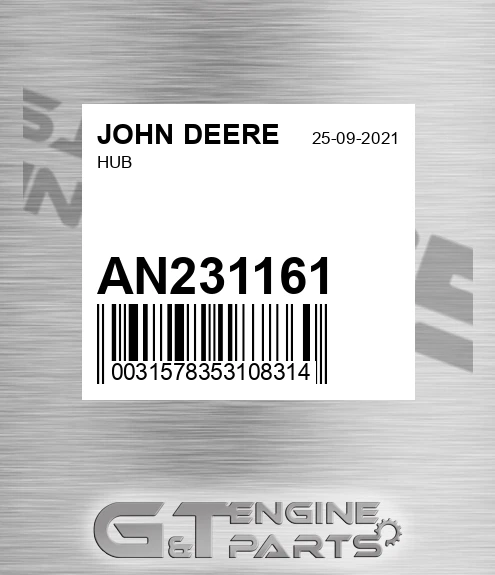 AN231161 Hub for JOHN DEERE