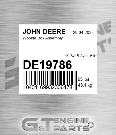 DE19786 Wobble Box Assembly for JOHN DEERE