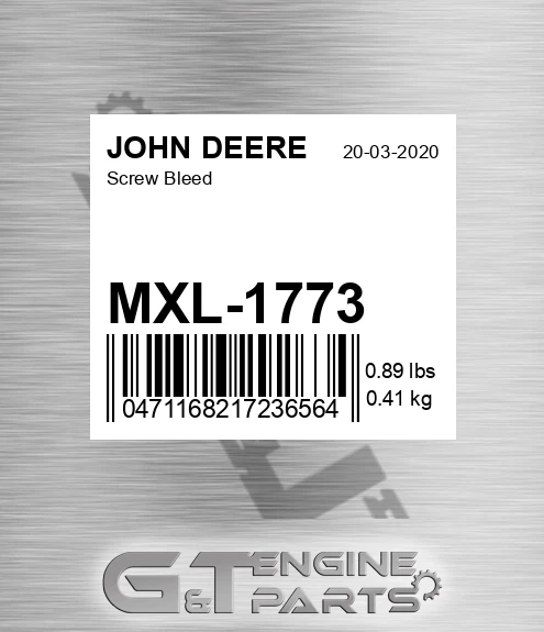 MXL-1773 Screw Bleed