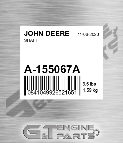 A-155067A Shaft for JOHN DEERE