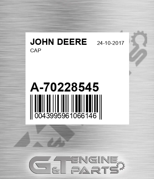 A-70228545 Cap for JOHN DEERE