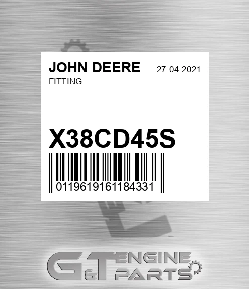 X3/8CD45-S Fitting for JOHN DEERE