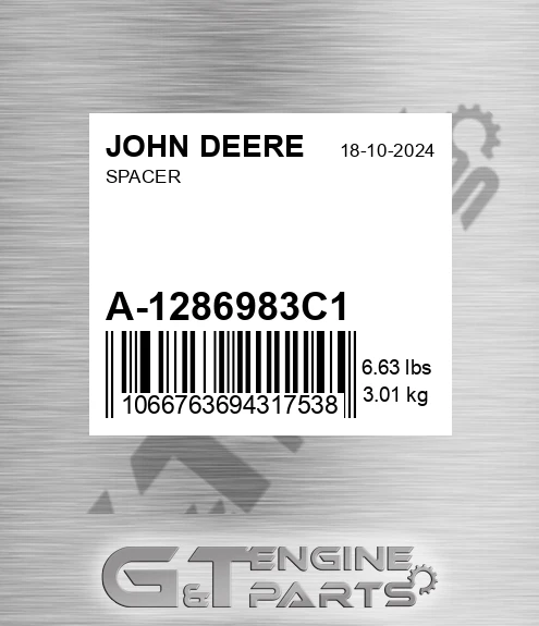 A-1286983C1 Spacer for JOHN DEERE