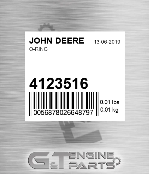 4123516 O-ring for JOHN DEERE
