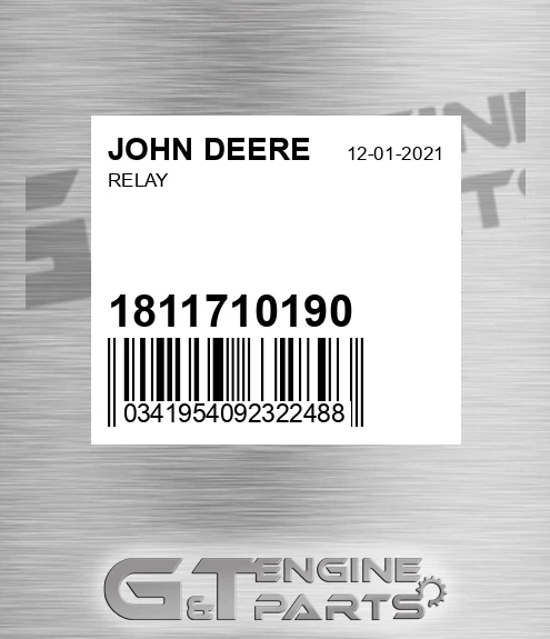 1811710190 Relay for JOHN DEERE