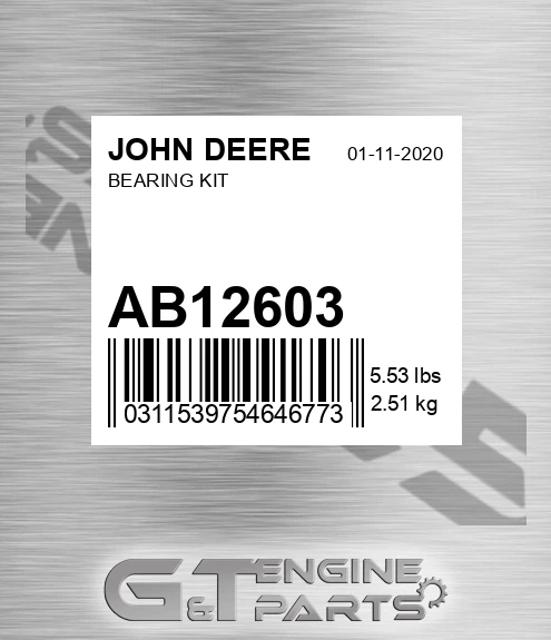 AB12603 Bearing Kit for JOHN DEERE