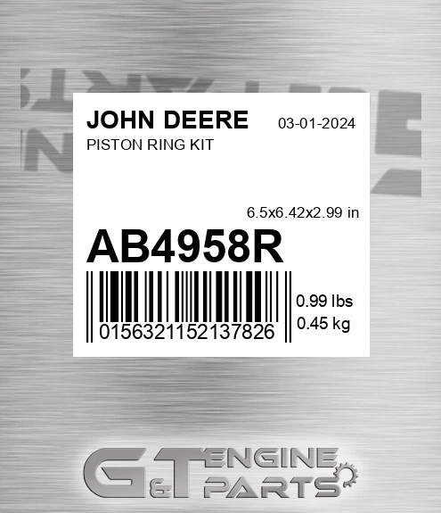 AB4958R Piston Ring Kit for JOHN DEERE