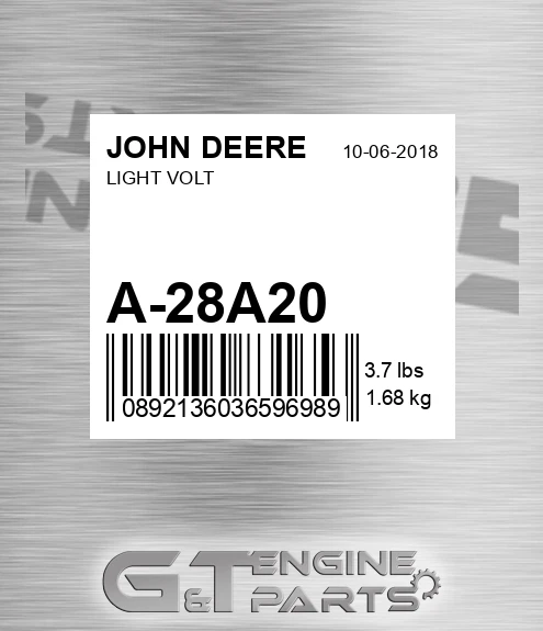 A-28A20 Light Volt for JOHN DEERE