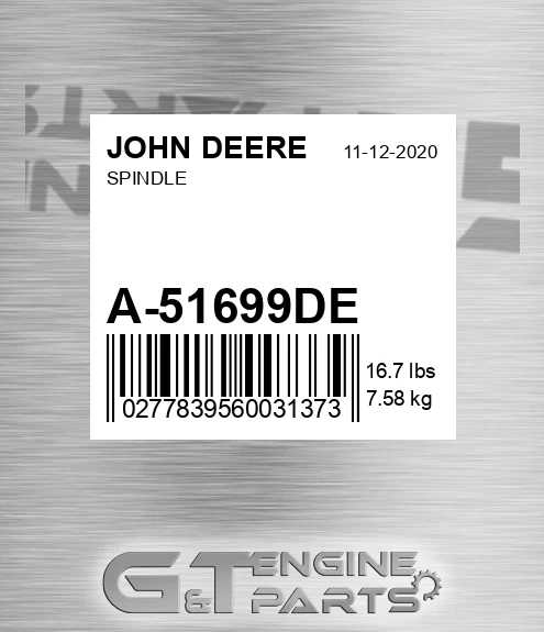 A-51699DE Spindle for JOHN DEERE