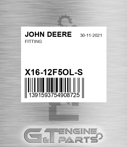 X16-12F5OL-S Fitting for JOHN DEERE