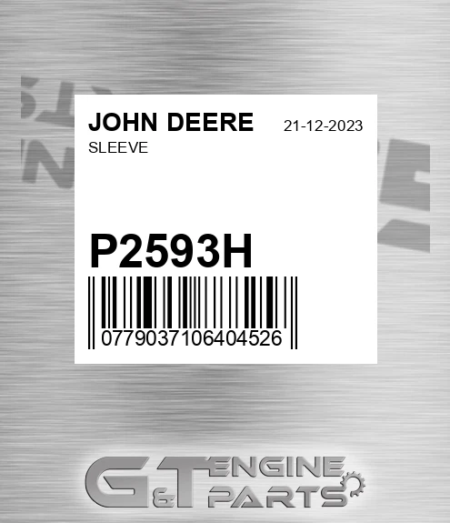 P2593H Sleeve for JOHN DEERE