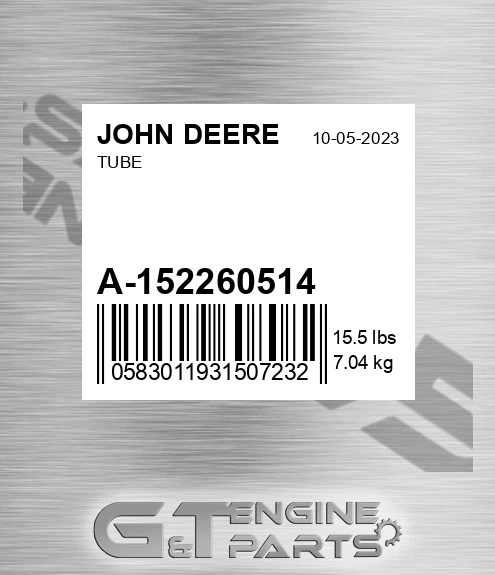 A-152260514 Tube for JOHN DEERE