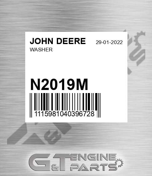 N2019M JOHN DEERE Washer