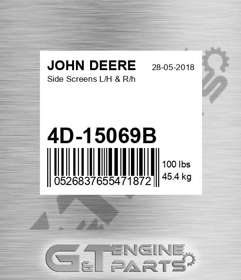 4D-15069B Side Screens L/h & R/h for JOHN DEERE