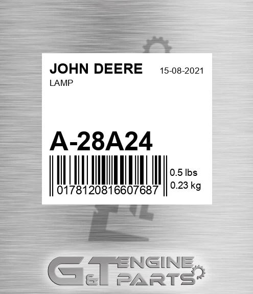 A-28A24 Lamp for JOHN DEERE