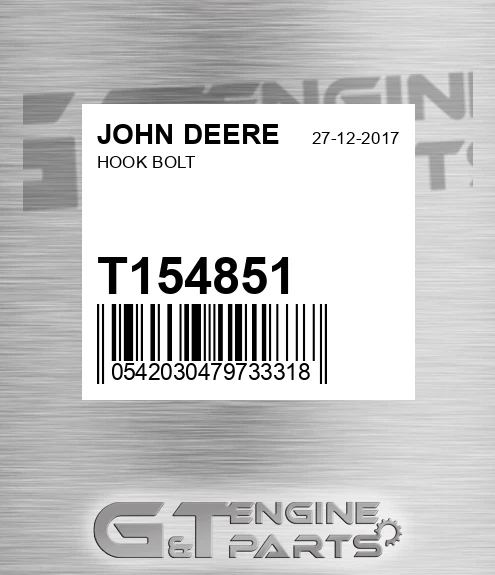 T154851 JOHN DEERE Hook Bolt
