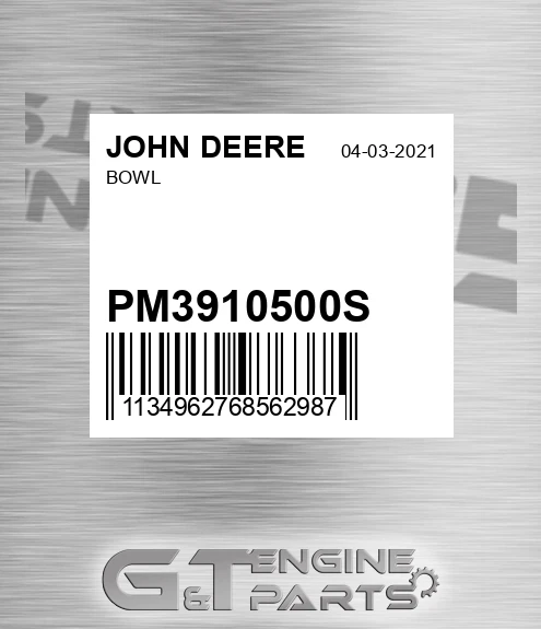PM3910500S Bowl for JOHN DEERE