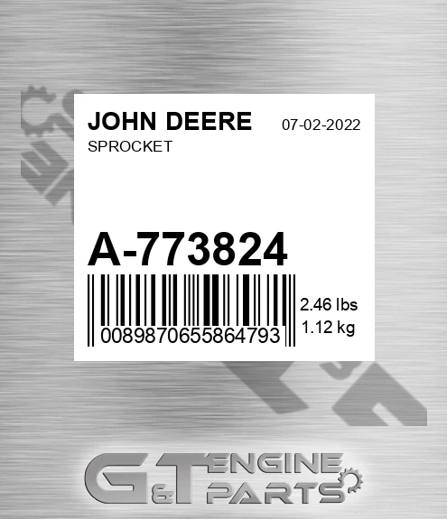 A-773824 Sprocket for JOHN DEERE
