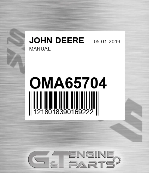 OMA65704 Manual for JOHN DEERE